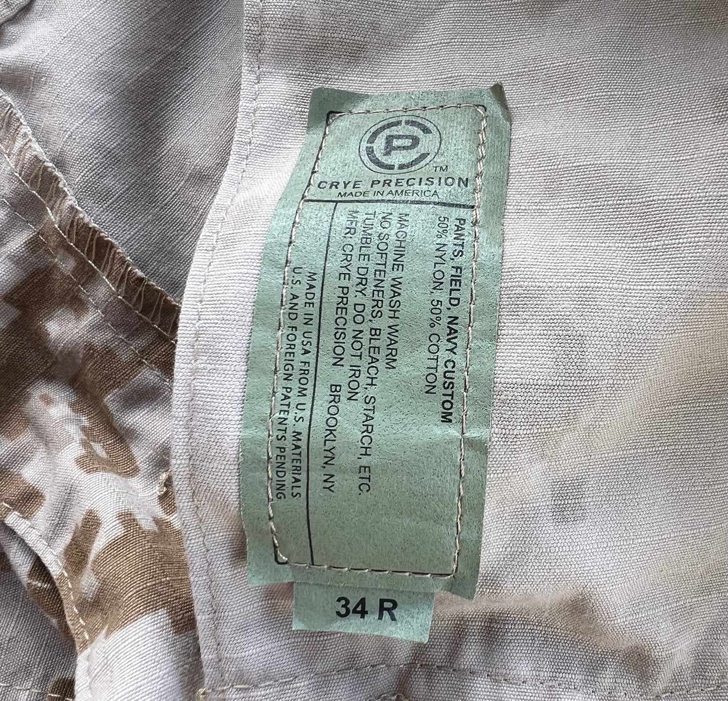 Crye Precision AOR1 Navy Custom field pants 34R