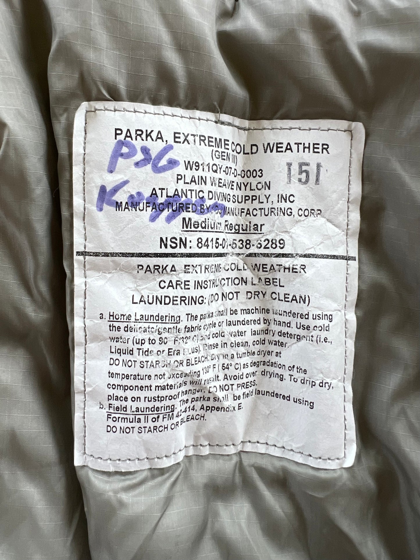 Extreme Cold Weather Parka Gen III