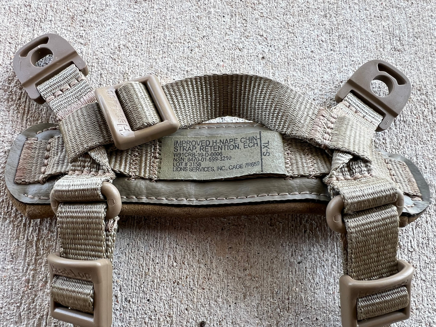 ACH & ECH Improved H-nape Retention Chin Strap